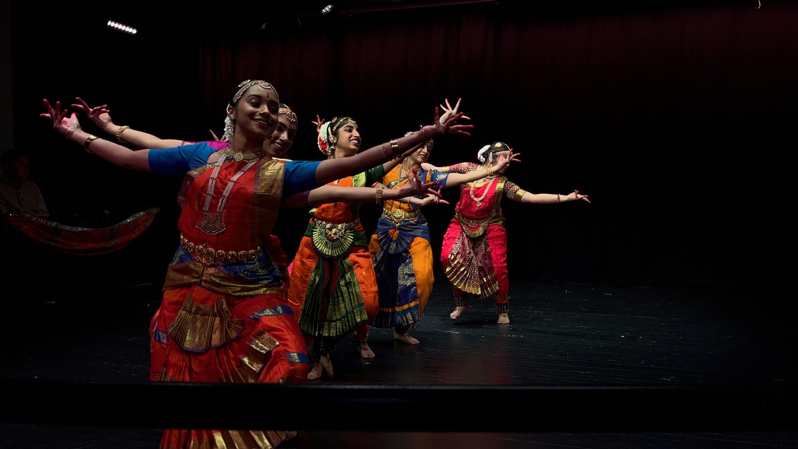The whole team together during the Thillana in the 2025 Rangapravesha Show