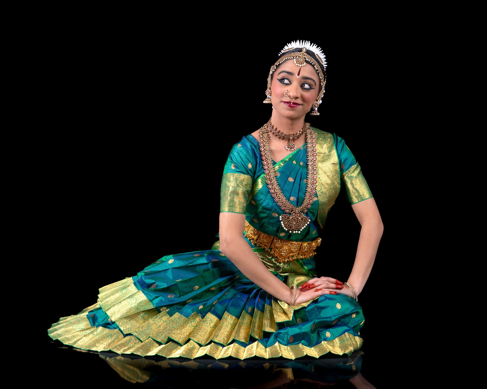 Arangetram photo of Anika Mehrotra, class of 2028, the 2025-2026 captain