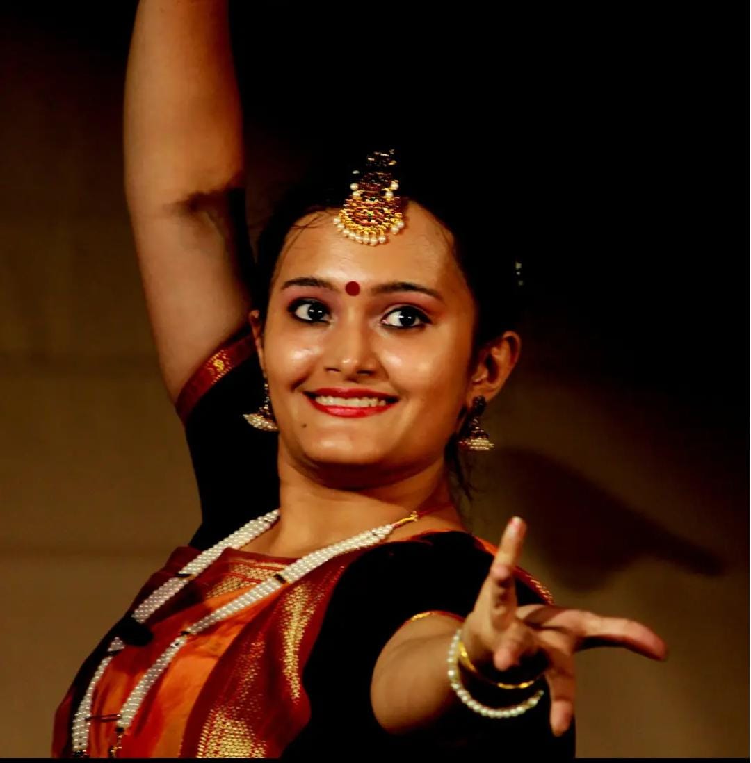 Arangetram photo of Payel Chatterjee, graduate student
